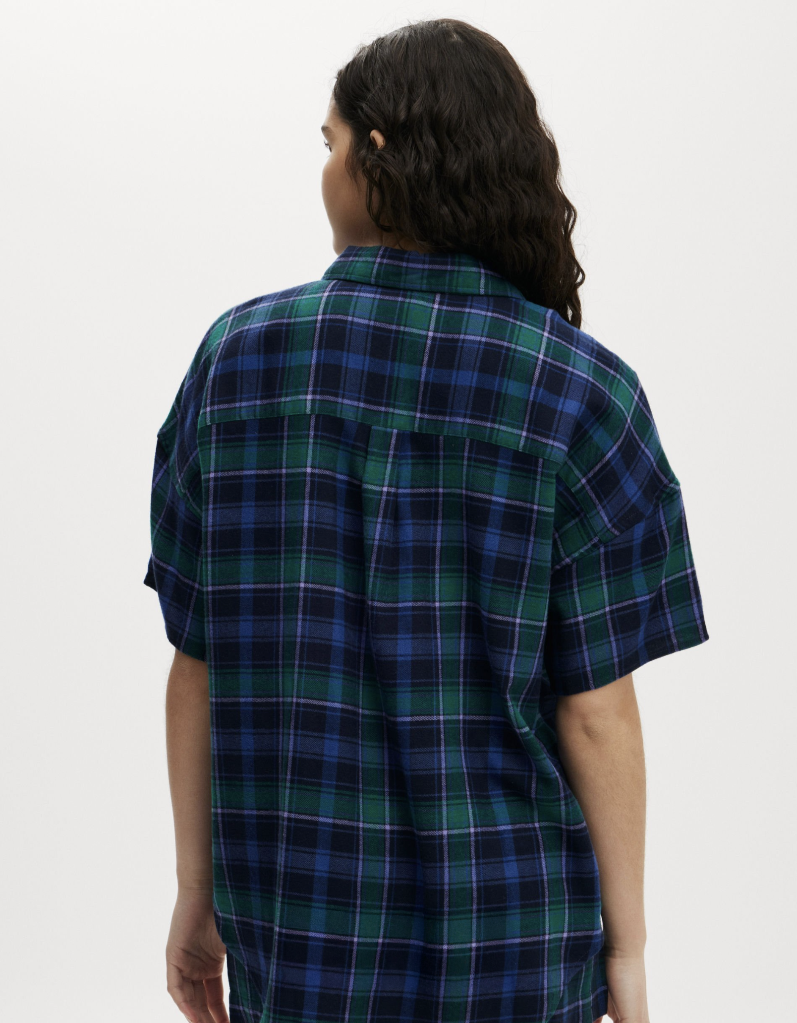 Flannel Boyfriend Short Sleeve Shirt