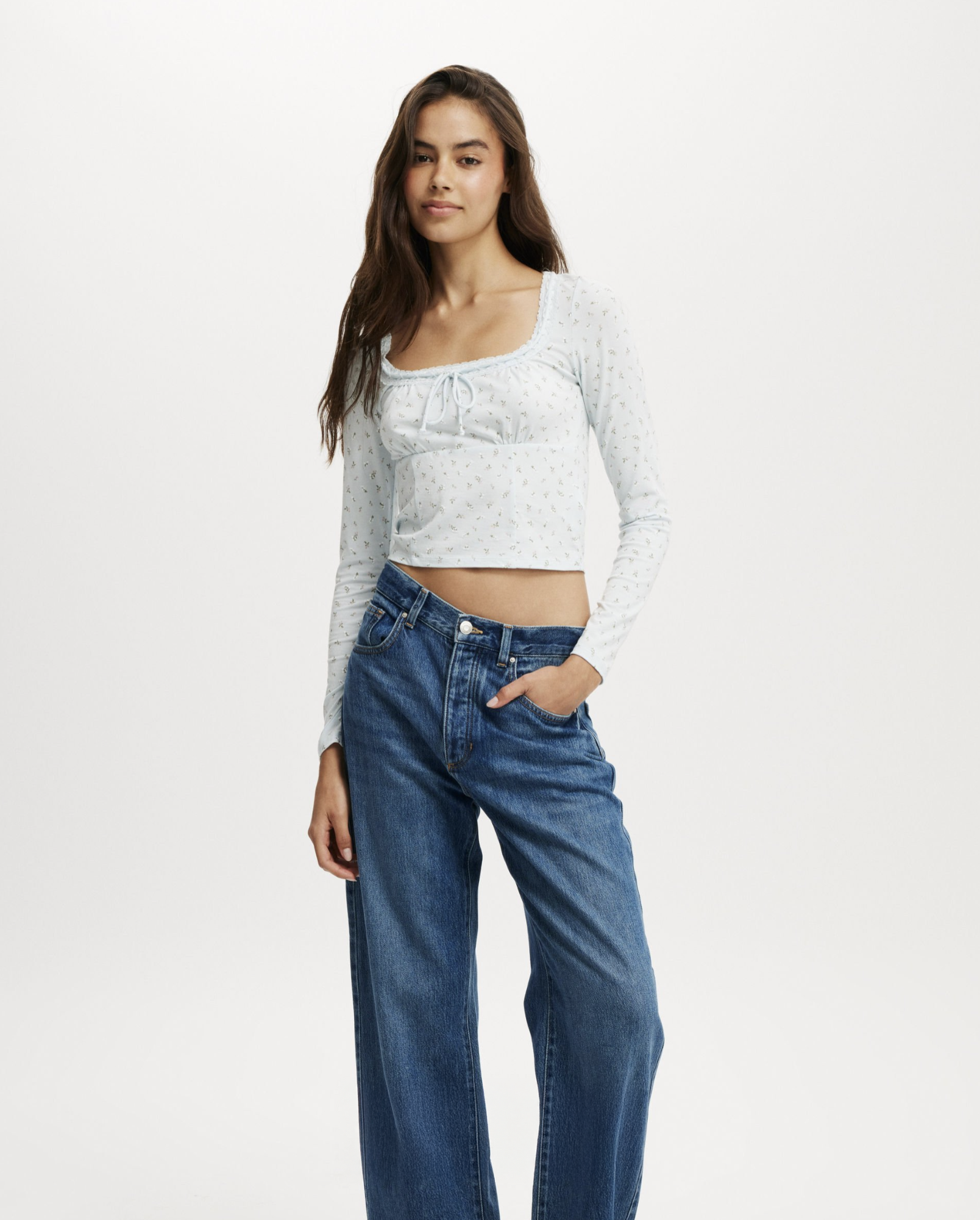 Annie Lace Tie Long Sleeve