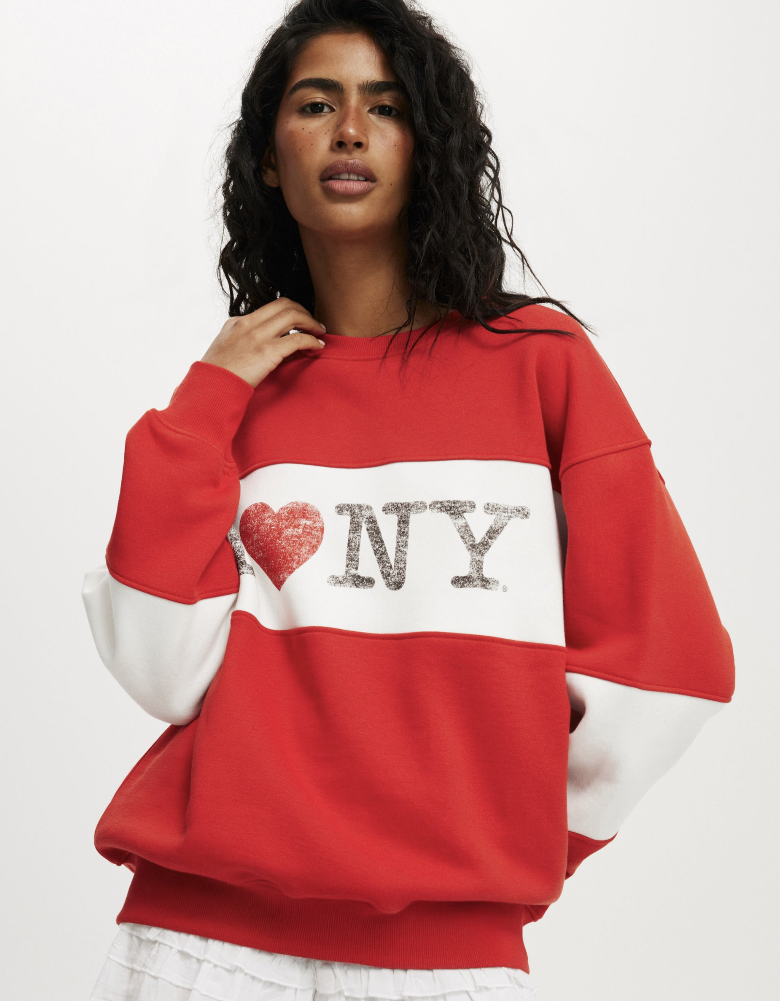 I Love NY Graphic Crew Sweatshirt