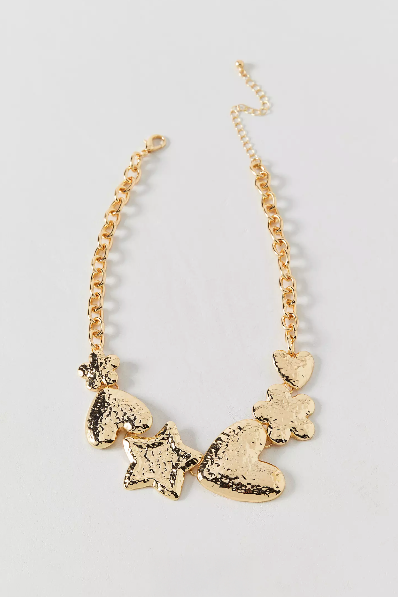 Hammered Icon Statement Necklace
