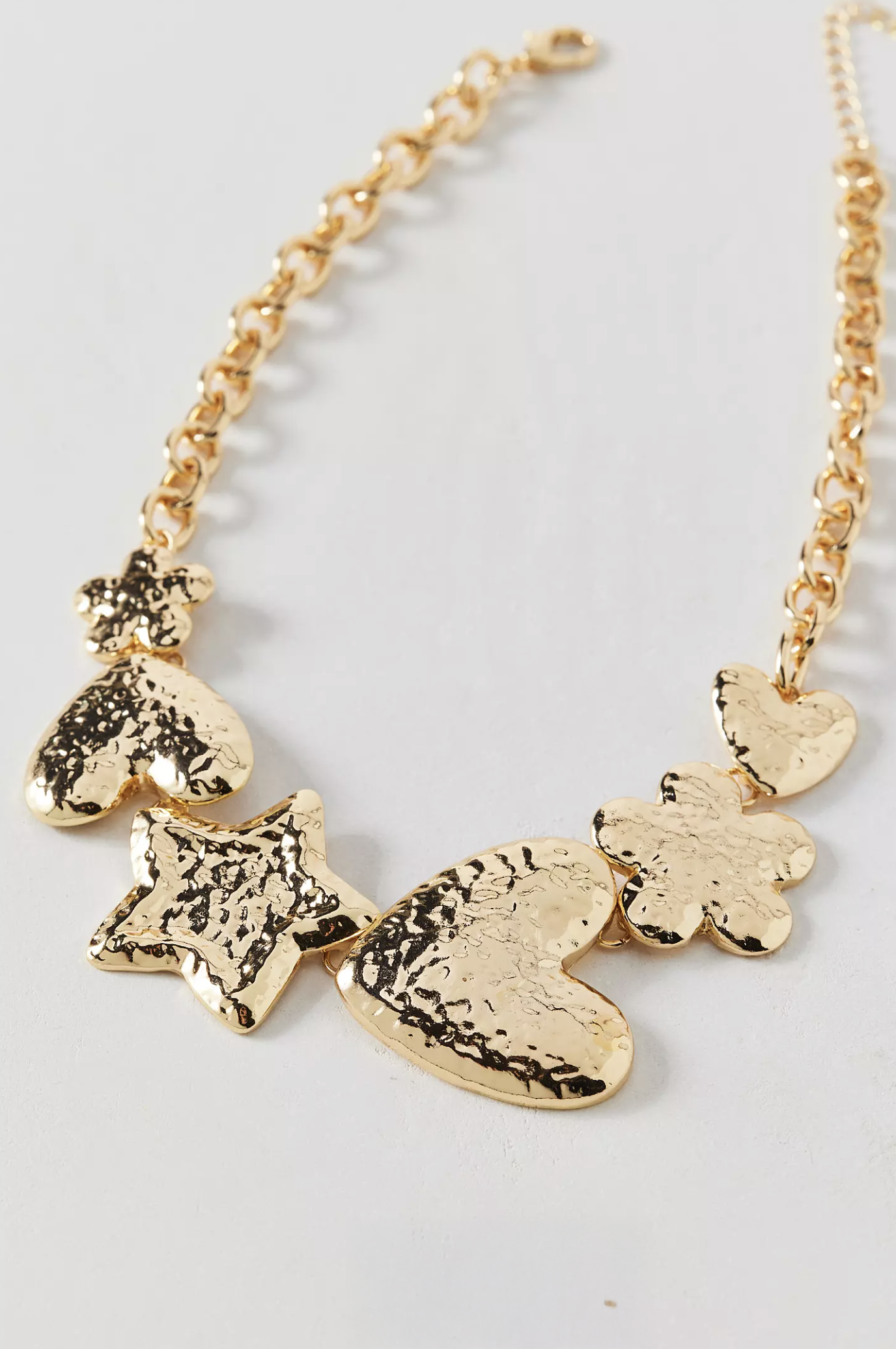 Hammered Icon Statement Necklace