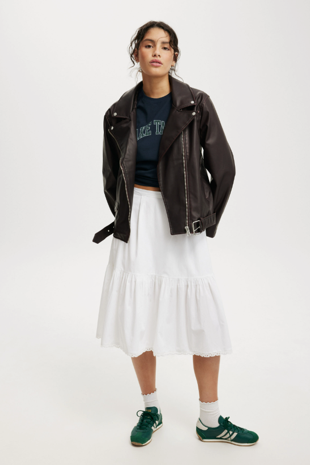 Chaqueta biker de cuero sintético Roman