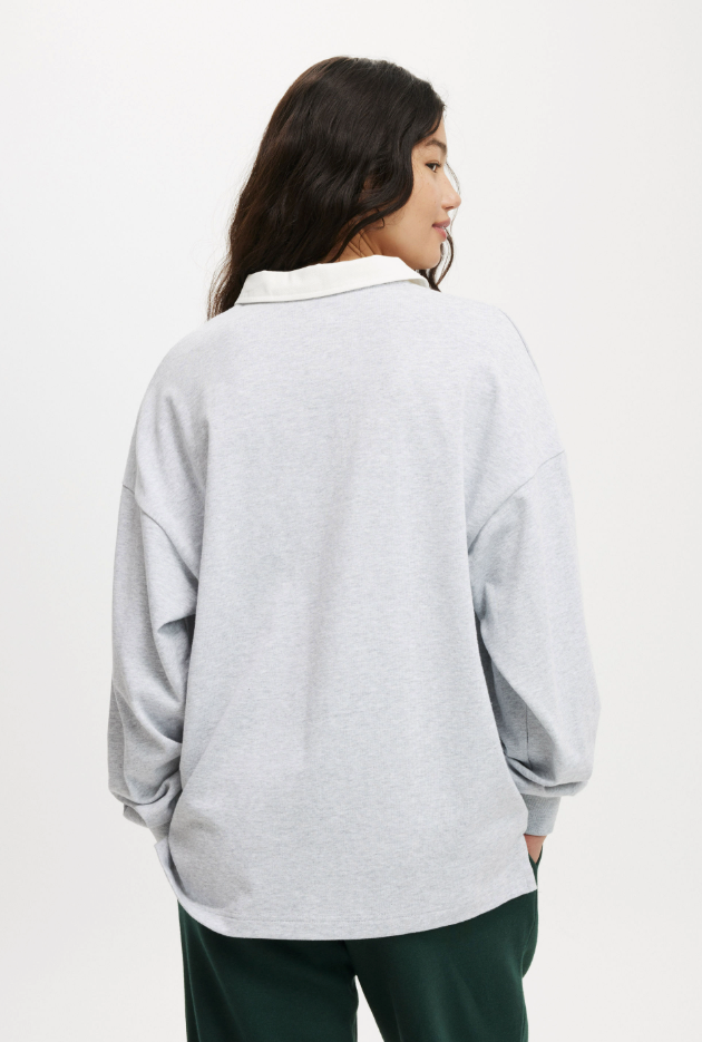 Polo de manga larga oversize